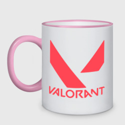Кружка двухцветная Valorant - logo