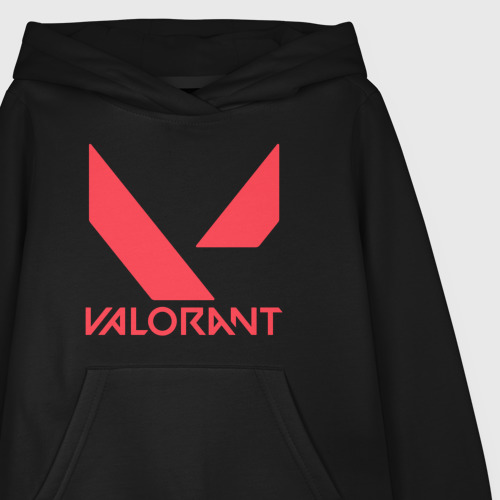 Детская толстовка хлопок Valorant - logo, цвет черный - фото 3