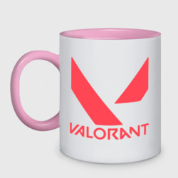 Кружка двухцветная Valorant - logo