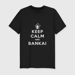 Мужская футболка хлопок Slim Keep calm and bankai - Bleach