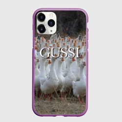 Чехол для iPhone 11 Pro матовый Стая гусей - Gussi