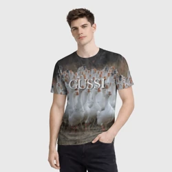 Мужская футболка 3D Стая гусей - Gussi - фото 2