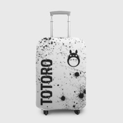 Чехол для чемодана 3D Totoro glitch на светлом фоне: надпись, символ