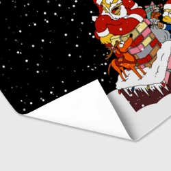 Бумага для упаковки 3D Симпсоны новогодний - фото 2