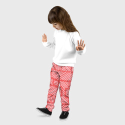 Брюки с принтом Прямоугольник в полоску для ребенка, вид на модели спереди №2. Цвет основы: черный