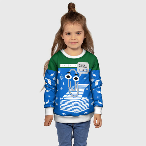 Детский свитшот 3D Уродливый свитер, цвет 3D печать - фото 7