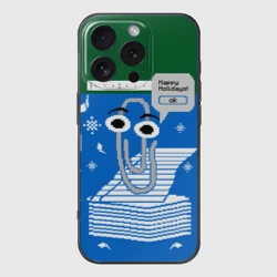 Чехол для iPhone 16 Pro силиконовый с защитой камеры Уродливый свитер со скрепкой праздничный