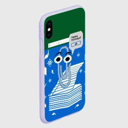 Чехол для iPhone XS Max матовый Уродливый свитер со скрепкой праздничный - фото 2