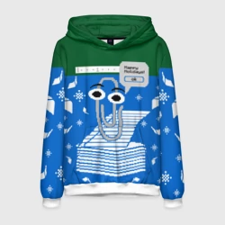 Мужская толстовка 3D Уродливый свитер со скрепкой праздничный