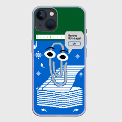 Чехол для iPhone 14 Уродливый свитер со скрепкой праздничный