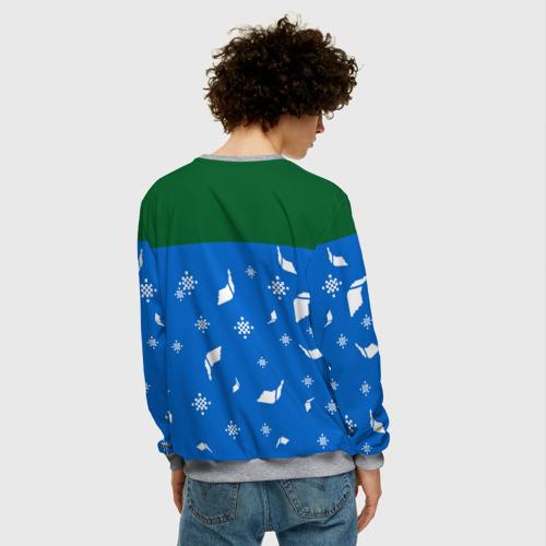 Мужской свитшот 3D Уродливый свитер, цвет меланж - фото 4