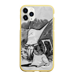 Чехол для iPhone 11 Pro Max матовый Кот зловред - червяк Джим