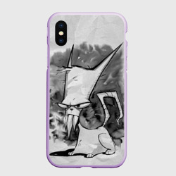 Чехол для iPhone XS Max матовый Кот зловред - червяк Джим