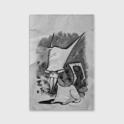 Обложка для паспорта матовая кожа Кот зловред - червяк Джим