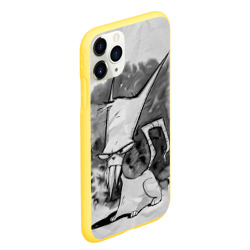 Чехол для iPhone 11 Pro Max матовый Кот зловред - червяк Джим - фото 2