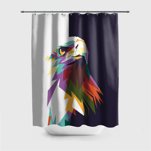 Штора 3D для ванной Орел-птица гордая