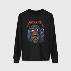 Женский свитшот хлопок Metallica skull