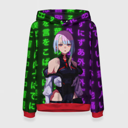Женская толстовка 3D Люси и неоновые иероглифы