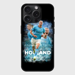 Чехол силиконовый для Apple iPhone 15 Pro Мax матовый Эрлинг Холанд