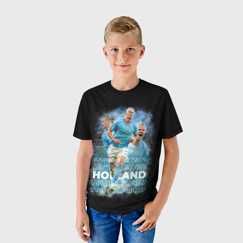 Детская футболка 3D Эрлинг Холанд, цвет 3D печать - фото 3