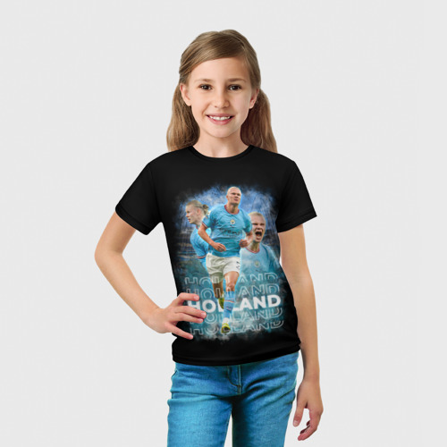 Детская футболка 3D Эрлинг Холанд, цвет 3D печать - фото 5
