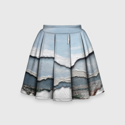 Текстура рваной бумаги - Milano – Детская юбка-солнце 3D с принтом купить