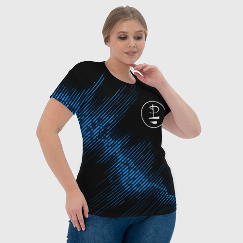 Женская футболка 3D с принтом Pink Floyd звуковая волна, фото #4
