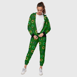 Женский костюм 3D Зеленые рождественские венки омелы - фото 2