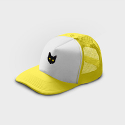 Кепка тракер с сеткой Черный кот с сияющим взглядом - фото 2