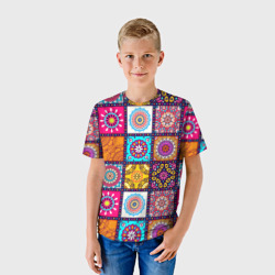 Детская футболка 3D Пэчворк - мандалы - фото 2