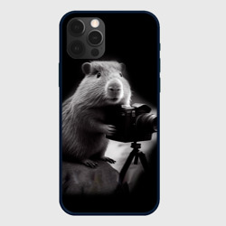 Чехол для iPhone 12 Pro Капибара фотограф