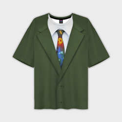 Мужская футболка oversize 3D Костюм с галстуком из игры Disco Elysium