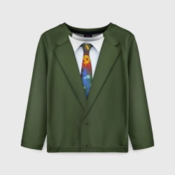 Детский лонгслив 3D Костюм с галстуком из игры Disco Elysium