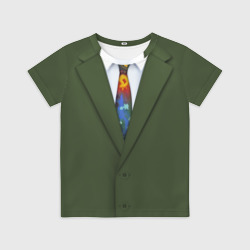 Детская футболка 3D Костюм с галстуком из игры Disco Elysium