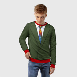 Детский свитшот 3D Костюм с галстуком из игры Disco Elysium - фото 2