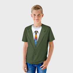 Детская футболка 3D Костюм с галстуком из игры Disco Elysium - фото 2