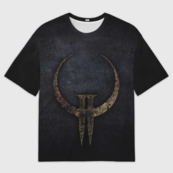 Женская футболка oversize 3D Quake 2