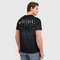 Футболка с принтом Quake 2 для мужчины, вид на модели сзади №2. Цвет основы: белый