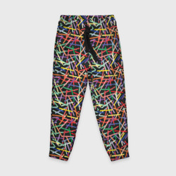 Палочки разноцветные – Детские брюки 3D с принтом купить