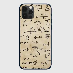 Чехол для iPhone 12 Pro Научные формулы на старой бумаге