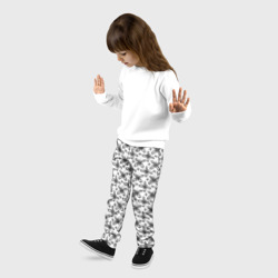 Брюки с принтом Бабочки скетч для ребенка, вид на модели спереди №2. Цвет основы: черный