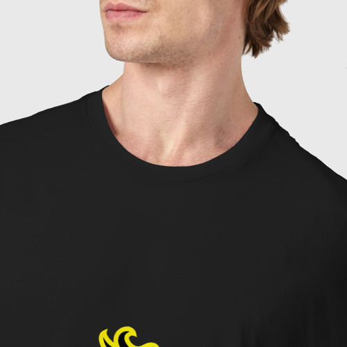 Мужская футболка хлопок Mortal Kai, цвет черный - фото 6