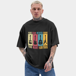 Мужская футболка Oversize хлопок texturе Гитар не бывает много - фото 2