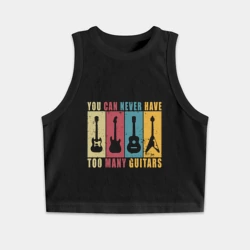 Женская укороченная майка-топ хлопок Гитар не бывает много