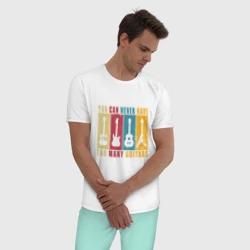 Мужская пижама с белой футболкой хлопок Гитар не бывает много - фото 2