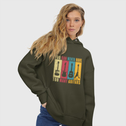 Женское худи Oversize хлопок Гитар не бывает много - фото 2