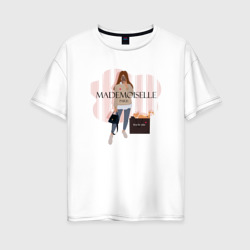 Женская футболка хлопок Oversize Мадмуазель