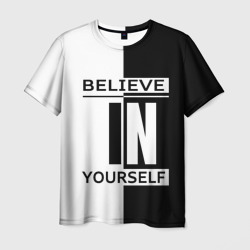 Believe in yourself – Мужская футболка 3D с принтом купить со скидкой в -23%
