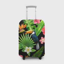 Чехол для чемодана 3D Тропический паттерн с туканом