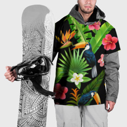 Накидка на куртку 3D Тропический паттерн с туканом